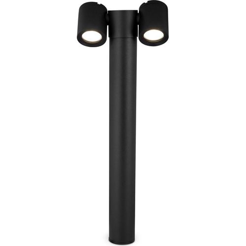 Außenlampe Aluminium verstellbar 55 cm IP54 Schwarz GU10 2-flammig Modern Stehlampe außen