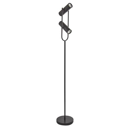 Stehlampe Metall 150 cm Schwarz GU10 2-flammig Modern