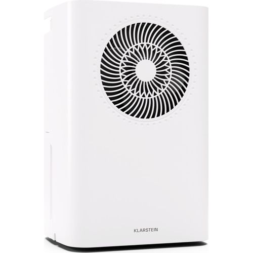Klarstein CircleDry 12L Smart Luftentfeuchter, Wi-Fi App-Steuerung, Leise 38dB, 24h Timer, Kontinuierliche Entwässerung, Feuchtigkeitskontrolle, Tragbar für Räume bis 24m², Weiß