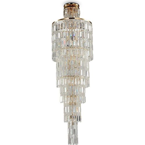 Deckenlampe Metall E14 Kristall in Gold 16-flammig Modern Deckenleuchte