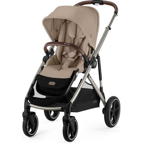 Cybex Gazelle S Kinderwagen / Geschwisterwagen / Zwillingswagen, Farbe:Almond Beige / Taupe