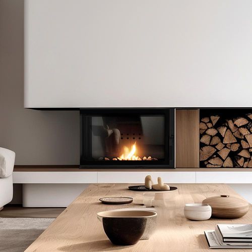 Kamin Wasserheizung KRATKI MBM Links 12kW Ø180 Ecke Rekuperation ECO SET