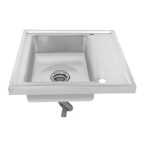 Küchenspüle Edelstahlspüle mit Abtropffläche Einschalige Spüle Silber max 300kg