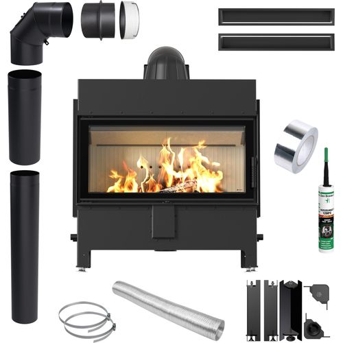 Kamin KRATKI LUCY 16 kW Ø200 Set Zubehör Rohre Luft mit Schließung