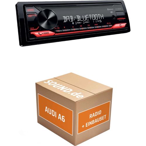 Autoradio Einbaupaket JVC KD-X282DBT für Audi A6 C4 | Bluetooth: Telefonieren & Audiostreaming