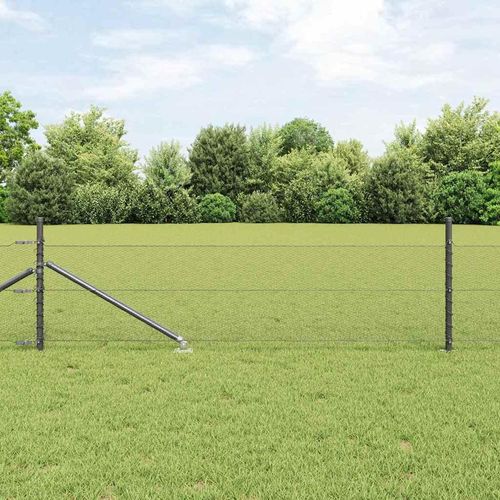 Sechseckzaun Grau 0.8x50 m Stahl