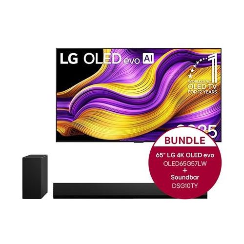 LG 65″ OLED evo AI G4 4K Smart TV + 3.1 Kanal TV Soundbar DSG10TY mit Dolby Atmos OLED65G57LW.DSG10TY