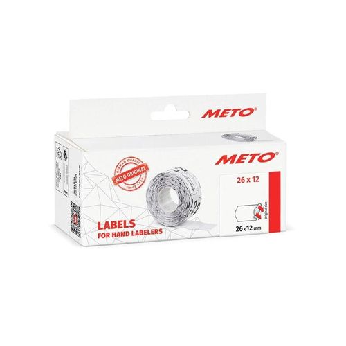 METO Price labels 26x12 white 6 rls/1000