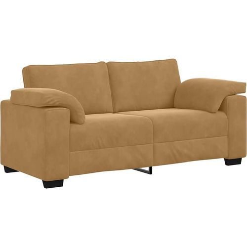 SYFAX™ Zweisitzer-Sofa Braun 180x77x82 cm Samt