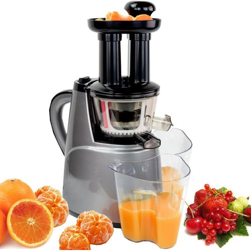 Syntrox Germany Slow Juicer Quirzo Kaltpress-Entsafter 150W 45rpm Silber