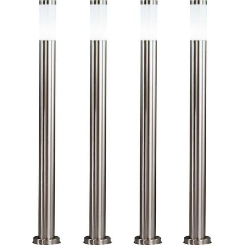 4er Set Außenlampen aus Edelstahl für Ihr Grundstück