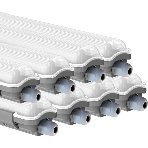 8er Set LED Wannenleuchten, Tageslicht, L 127,5 cm