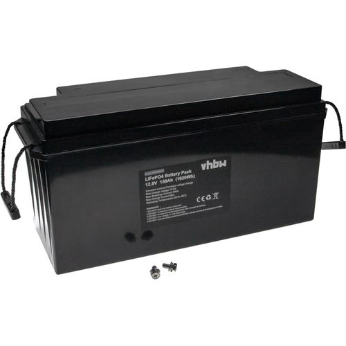 vhbw Akku Bordbatterie für Wohnwagen, Boot, Camping, Wohnmobil (150 Ah, 12,8 V, LiFePO4)