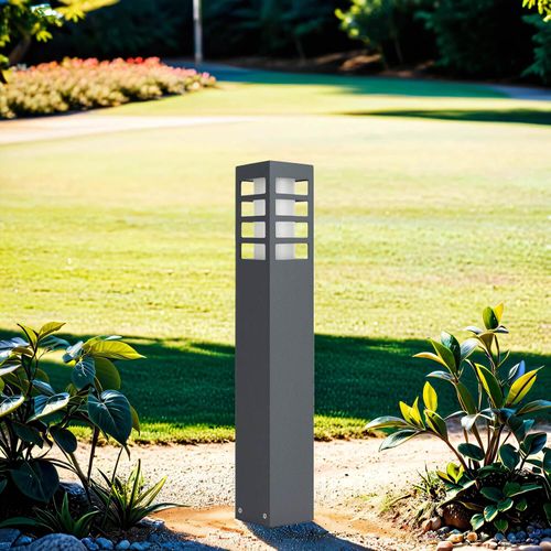 Außenlampe Anthrazit 50 cm eckig IP54 blendarm wetterfest BERINGEN Wegbeleuchtung Garten Einfahrt