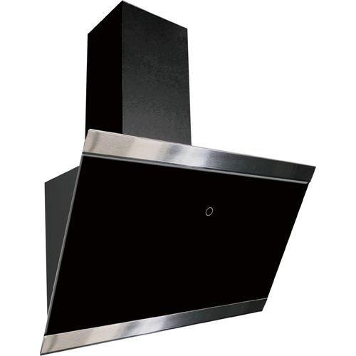 Dunstabzugshaube 60 cm kopffreie Schräghaube schwarz Respekta