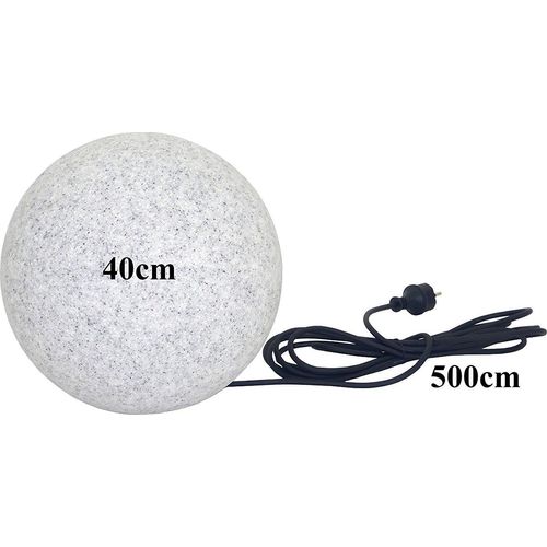 40 cm Ø Gartenkugel in Naturstein-Optik