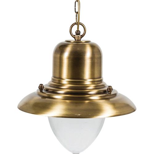 Außenlampe E27 IP43 Terrasse Garten Messing massiv Maritim Hängeleuchte außen