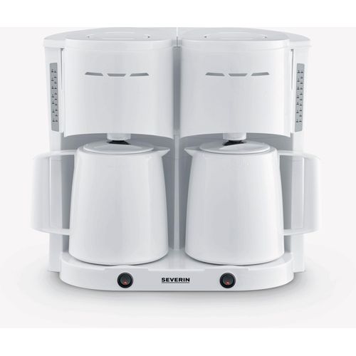 SEVERIN Duo-Filterkaffeemaschine mit 2 Thermokannen KA 9314 aus Kunststoff, weiß Filterkaffeemaschine Kaffeemaschine Duo-filterkaffeemaschine Filterkaffeemaschine Mit 2 Thermokannen