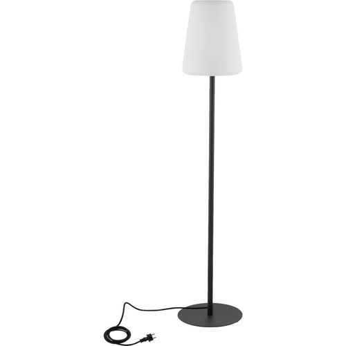 Außenlampe Metall 147,5 cm hoch IP44 Graphit Weiß E27 rund Modern Stehlampe außen