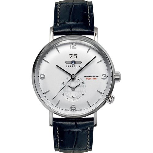 Zeppelin 8044-1 Herrenuhr Hindenburg Dual Time 40mm 5ATM