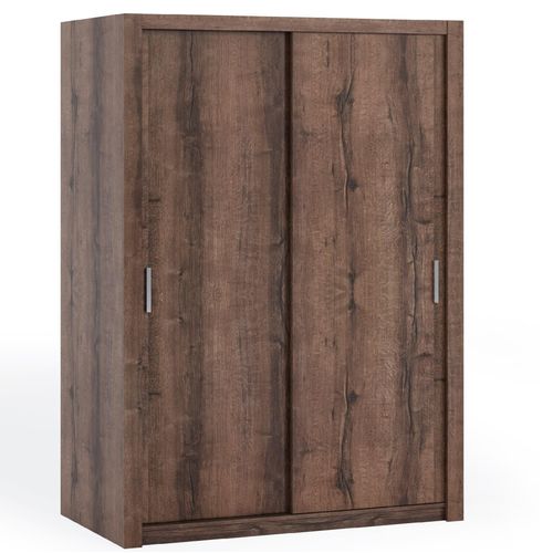 Schiebetürenschrank BONO 180 cm Eiche monastery Schwebetürenschrank mit Kleiderstangen