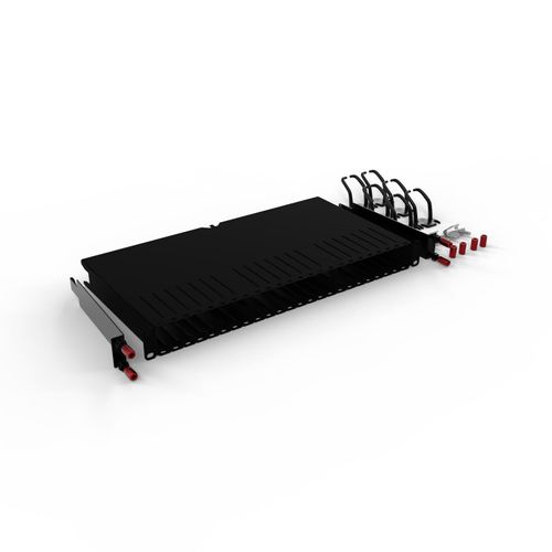 Patchbox patchbox.one Patch-Panel-Gehäuse, Leerbox für bis zu 24 Kassetten, schwarz RAL 9005