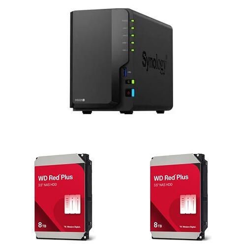 Synology DiskStation DS225+ 16TB (2x 8TB) WD Red® Plus NAS Festplatte