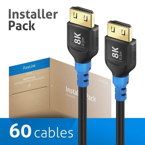 PureLink FlexInstall HDMI Kabel 8K, 0.50m - Installer Pack 60 Stk.