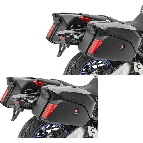 Set 2x Motorrad Koffer + Kofferträger Seitenkoffer Universal # PX74 ma