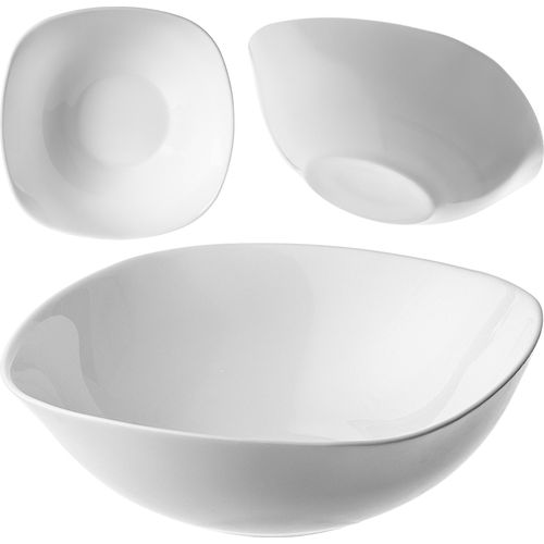 KADAX Weiße Glassalatschüssel 19 cm Suppenschüssel