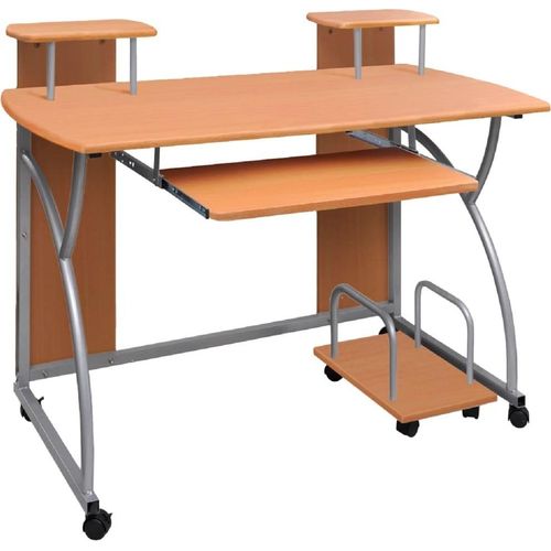 The Living Store Computertisch Braun 110x52x88,5 cm Holzwerkstoff Image