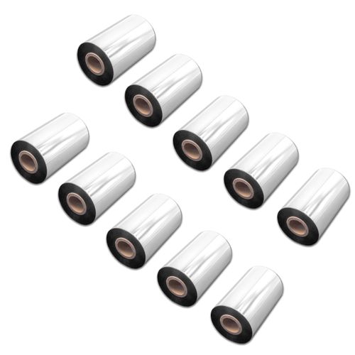 vhbw 10x Thermotransfer-Band kompatibel mit Zebra XiIII, XiII, Xi4, XiIII plus Drucker Etikettendrucker, Wischfest, 100 mm x 300 m, Wachs Harz Schwarz