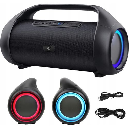 Bluetooth Lautsprecher 90W Manta Xbass Tws, Siri/Google Assistant, Ipx5, Schwarz