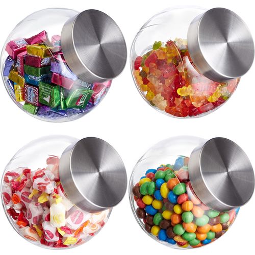 relaxdays 24 x Bonbonglas 1,5 l