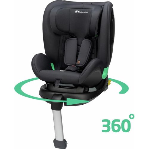 Bebeconfort Atlas 360 i-Size, ISOFIX Autositz 360 Drehbar, 0–12 Jahre, 10 Kopfstützenpositionen, 4 Liegepositionen,Seitenaufprallschutz, Mineral Black