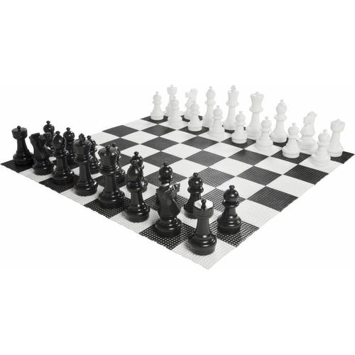 XL Outdoor Outdoor Gartenschachspiel, bis zu 30 cm hoch - PVC - Mit Schachbrett 140 x 140 cm