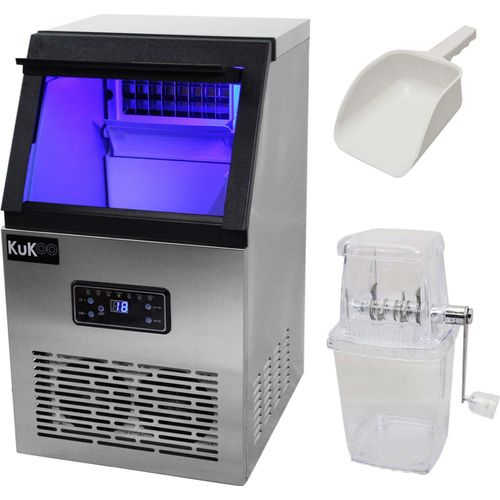 Eiswürfel-Maschine Eiswürfelbereiter Ice Maker Eis-Zubereiter aus Edelstahl 300W