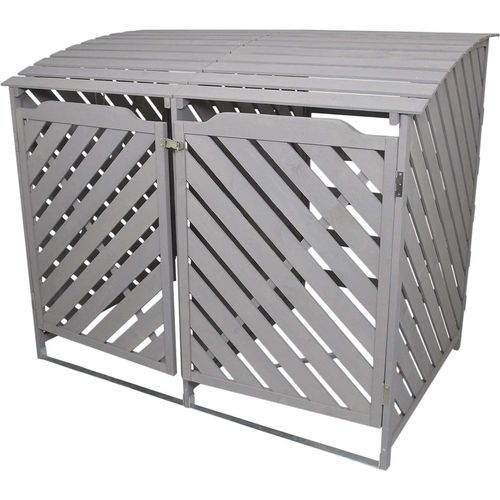 Mülltonnenverkleidung 2er Tonnen Mülltonenbox Mülltonnenschrank Mülltonne