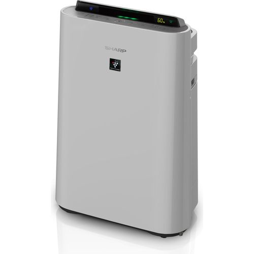 SHARP UA-HD50E-L Luftreiniger mit Befeuchtungsfunktion, 3 Filterstufen, hellgrau