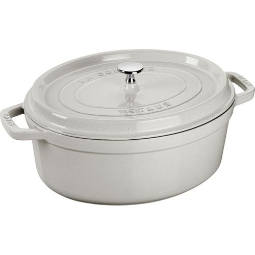 Staub Cocotte, 29 Cm Weisser Trüffel Oval Gusseisen Weisser Trüffel