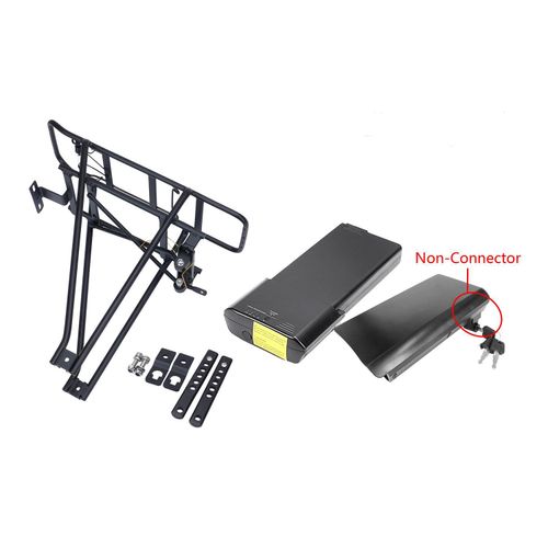 E-Bike Gepäckträger Akku Li-Ion Umbausatz schwarz 36V 14Ah mit Gepäckträger