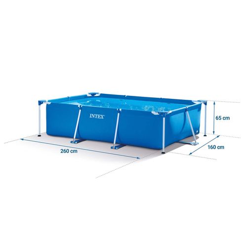 Aufstellbarer Frame-Pool – 260 x 160 x 65 cm – 15-in-1