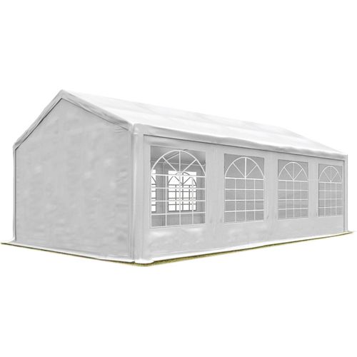 TOOLPORT Partyzelt 4x8 m Pavillon starke PVC 600 N Plane wasserdicht und schneller Aufbau