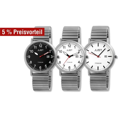 Just Herrenuhr mit Zugarmband, Titan, 5 ATM