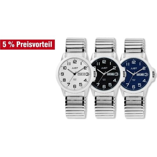 Just Herrenuhr mit Edelstahl Zugarmband, 10 ATM