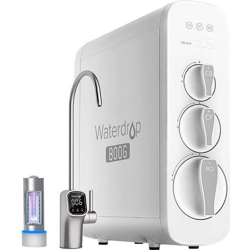 Waterdrop Umkehrosmose-System, 800 GPD, TDS-Reduktion, keine verkalkten Küchengeräte mehr, RO ohne Tank, Umkehrosmose-Wasserfilter-System
