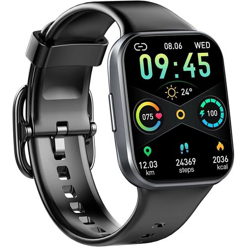 JUNG UAUE Smartwatch Damen & Herren Fitnessuhr, mit Bluetooth Smartwatch (4,29 cm/1,69 Zoll) 7 Tage Akku, 100+ Trainingsmodi, mit Android / iOS