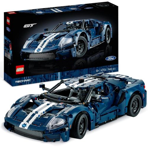 LEGO 42154 Technic Ford GT 2022 Auto-Modellbausatz für Erwachsene, Supercar im Maßstab 1:12 mit authentischen Merkmalen, fortschrittliches Sammlerset