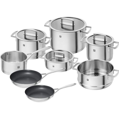 Zwilling Topf-Set Kochtopf-Set,Induktionsgeeignet, Edelstahl, Silber, Cromargan® Edelstahl Rostfrei 18/10 (Töpfeset, Induktionstöpfe, Töpfe, Topf Set)