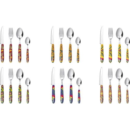 Excelsa Besteckset Of 24 Stück Gipsy Soul Stahl Bunt